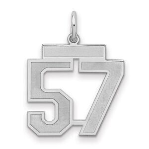 Sterling Silver, Jersey Collection, Medium Number 57 Pendant
